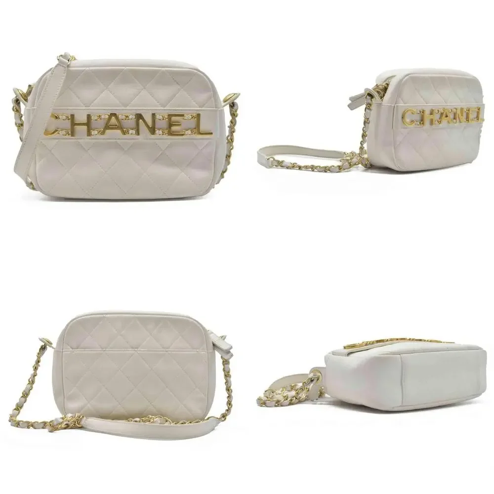 $4100 Chanel Calfskin Quilted Enchained Camera Case Bag 2020